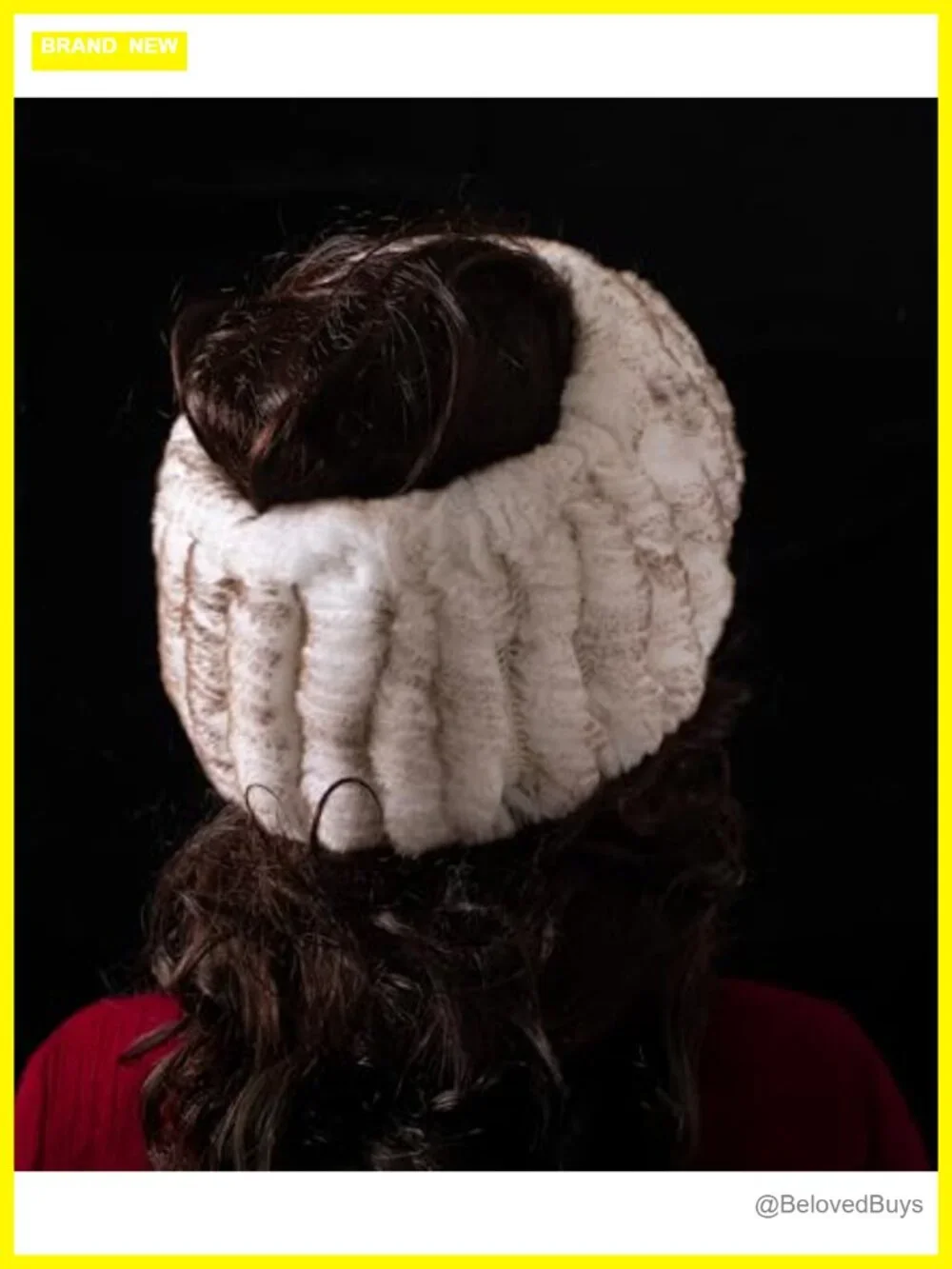 Women's Real Fur Headband & Infinity Scarf - 2-in-1 Fuzzy Ear Warmer Neck Warmer